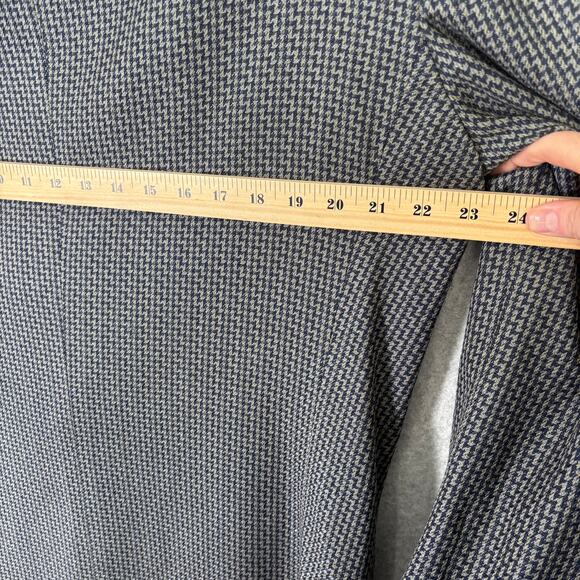 Mani Sport Coat Blazer 42L Blue Wool Silk Tweed Houndstooth Made Italy Saks READ - Picture 11 of 16